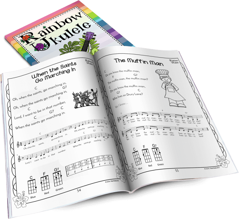 Rainbow Ukulele is a fun, sequential ukulele curriculum designed for elementary music teachers. Want to teach ukulele but feeling overwhelmed? No worries! Rainbow Ukulele has everything you need to teach ukulele in the music classroom!