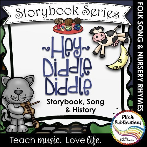 This storybook series by Shelley Tomich from Pitch Publications is so cute! What a perfect way to teach the class folk songs and nursery rhymes! #pitchpublications