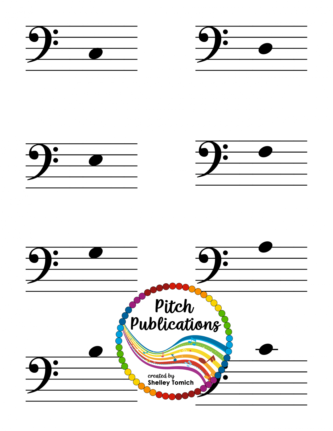 Don't Spill the Pitches! - Bass Clef Pitch Note Reading Game