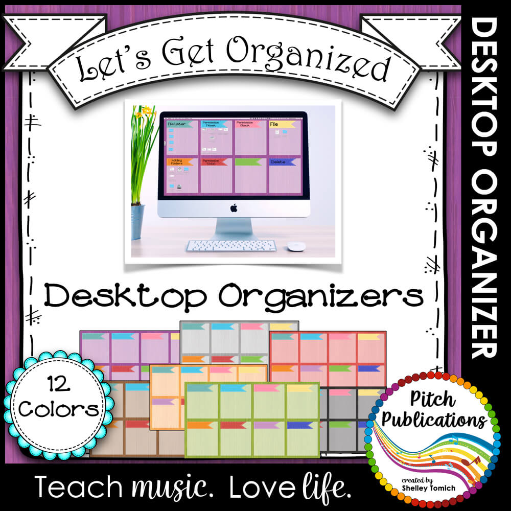 Let's Get Organized - Wooden Computer Desktop Graphic Organizers