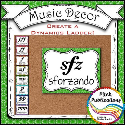 Music Decor - RAINBOW BRIGHTS - Dynamics Posters (Elements of Music) - Image 4