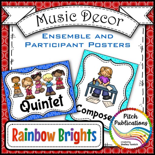 Music Decor - RAINBOW BRIGHTS - Ensemble and Participants Posters - Image 4