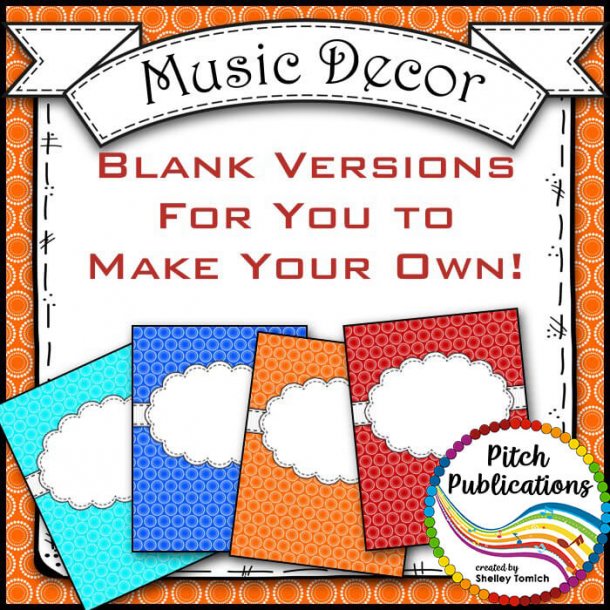 Let's Get Organized RAINBOW BRIGHTS Music Binder Covers