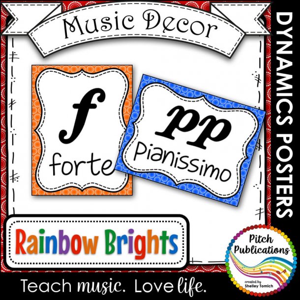 Music Decor - RAINBOW BRIGHTS - Dynamics Posters