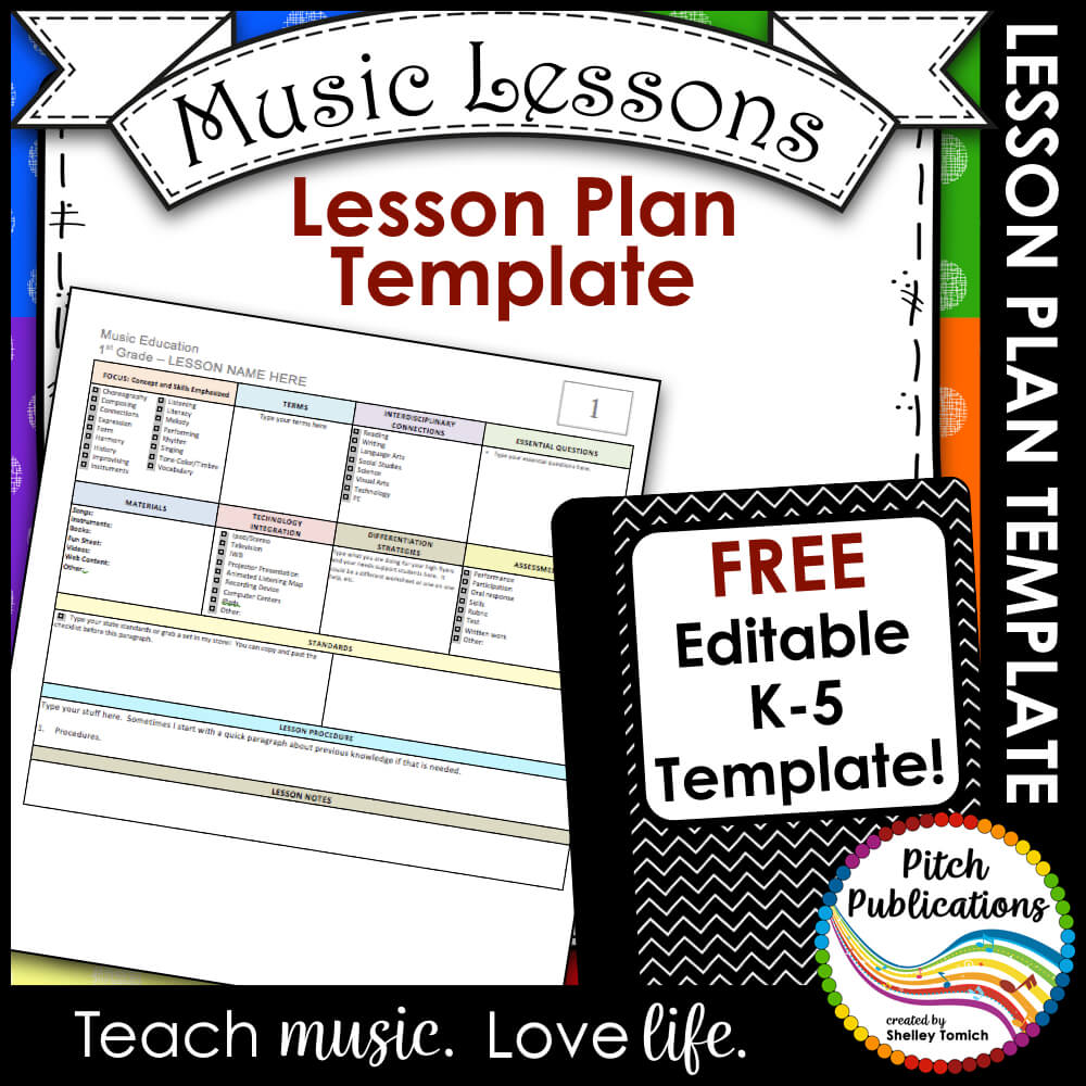 Music Lesson Plan Template Free