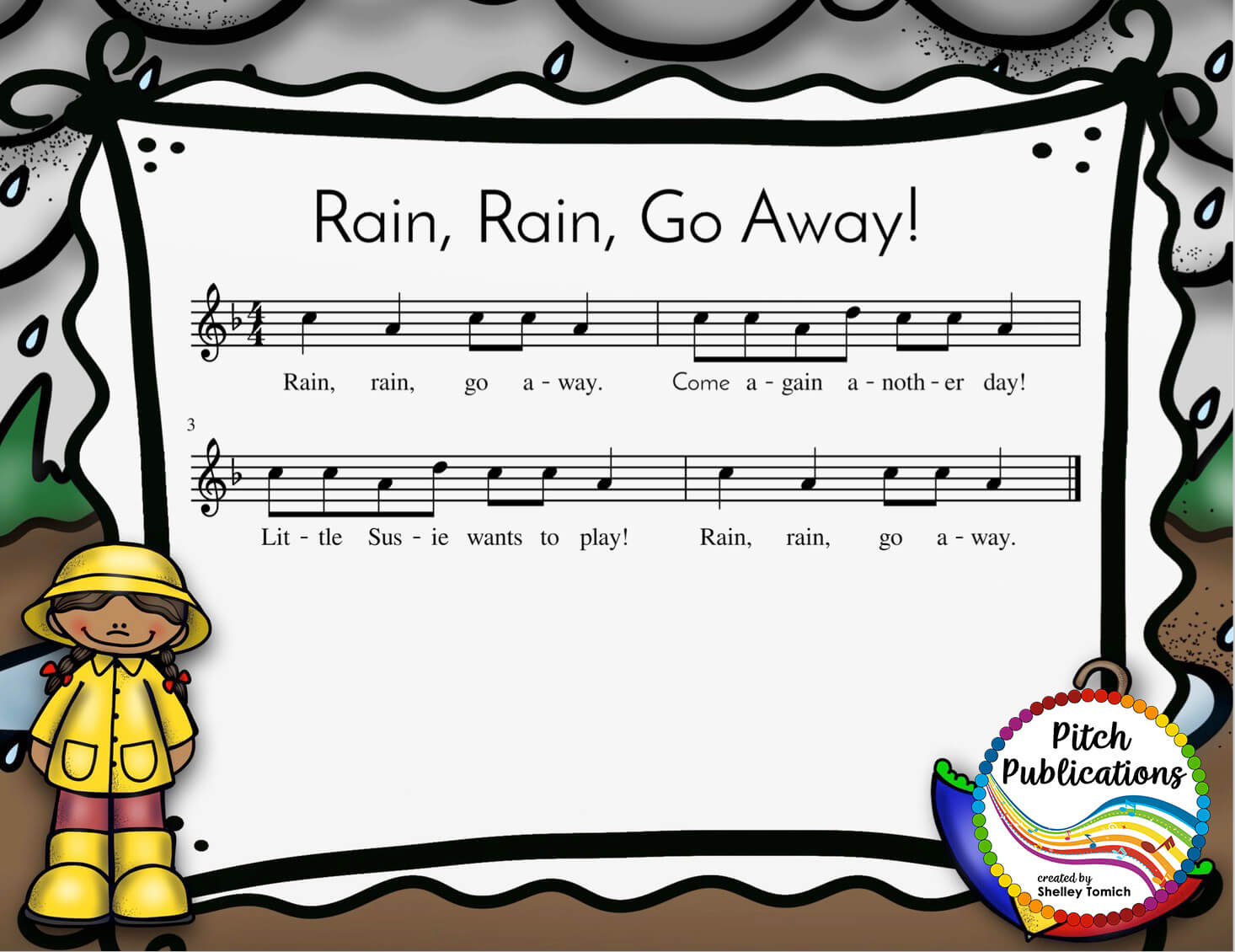 Rain, Rain, Go Away Rhyme PowerPoint (teacher made) - Twinkl