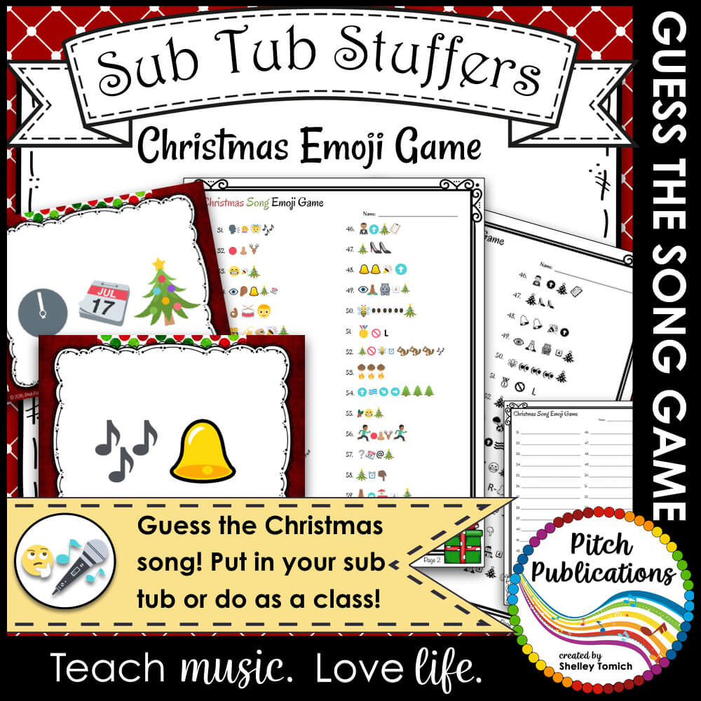 Music Sub Tub Stuffers: Guess Song Emoji Game