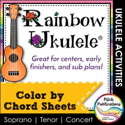 Ukulele Chord Coloring | Color by Chord | For Centers, Sub Plans, and Early Finishers