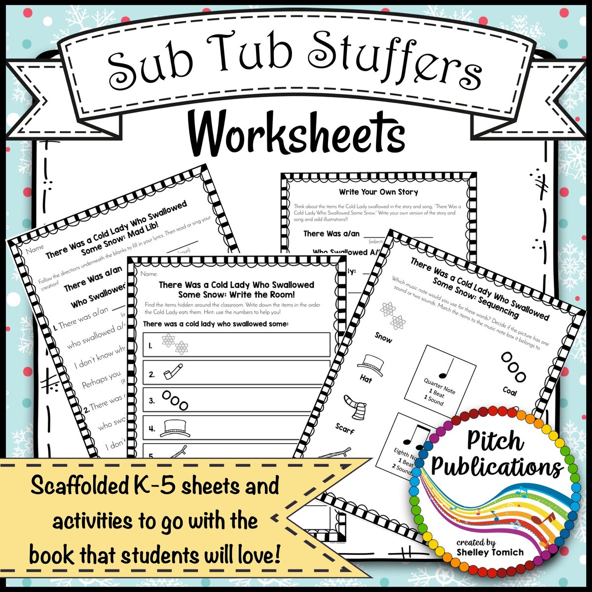 Music Sub Tub Stuffers: K-5 Substitute Plan - There Was a Cold Lady Who Swallowed Some Snow - Image 3