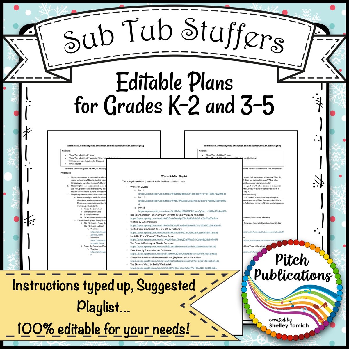 Music Sub Tub Stuffers: K-5 Substitute Plan - There Was a Cold Lady Who Swallowed Some Snow - Image 4