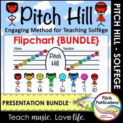 Pitch Hill: {FLIPCHART BUNDLE} - Practice Do Re Mi Fa Sol La Ti Do Solfege (So)