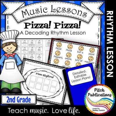 Music Composition Lesson Plan on Pizza Rhythms - Practice Decoding Rhythm