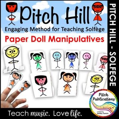 Pitch Hill: Teaching Solfege Method Paper Puppet Manipulatives!